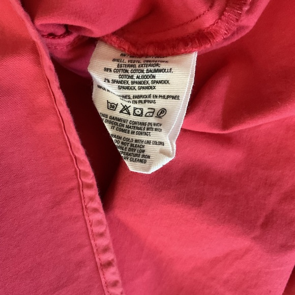 Anthropologie Chino Swing Jacket coral brick red shade size Large - Picture 4 of 5